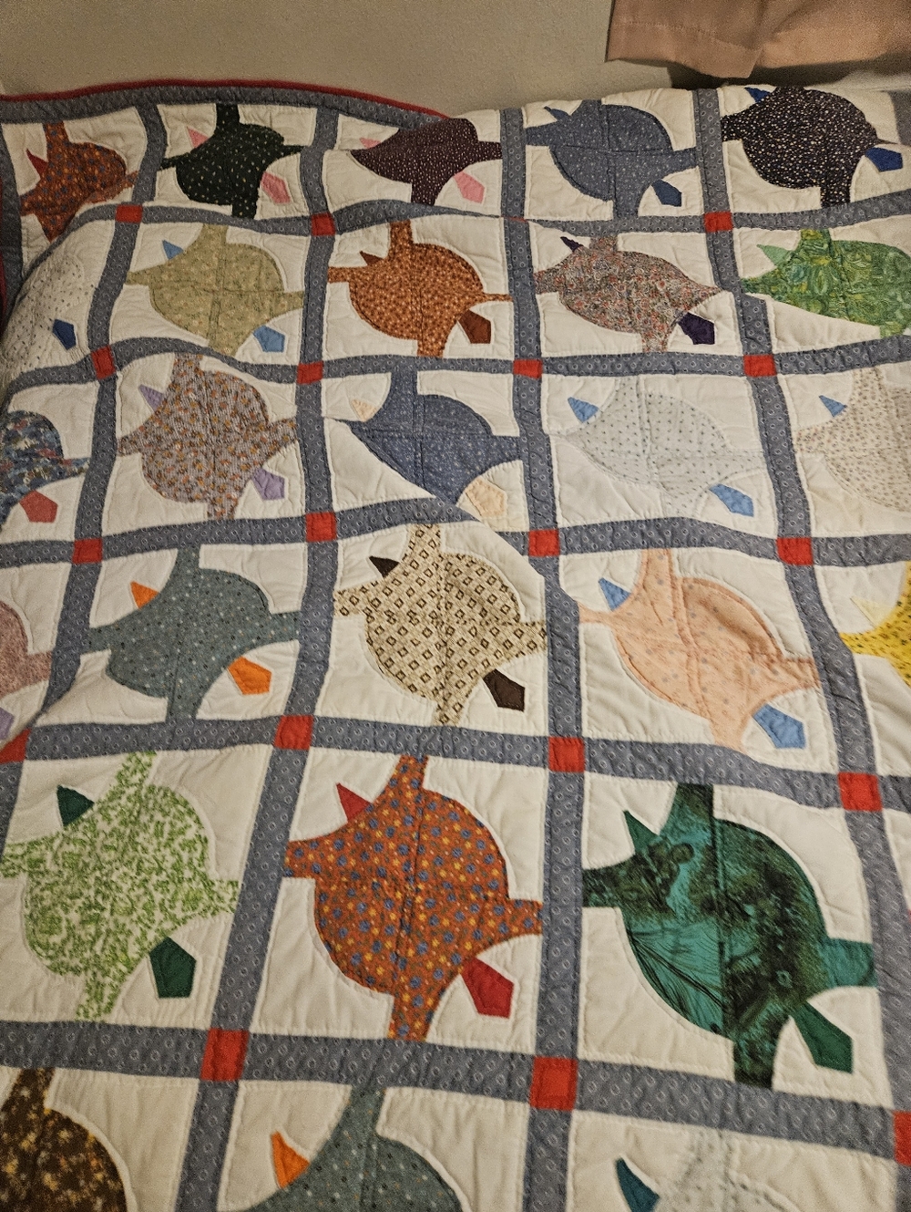 Handmade Multicolor Patchwork Quilt - Home Bedding - Picture 2 of 7